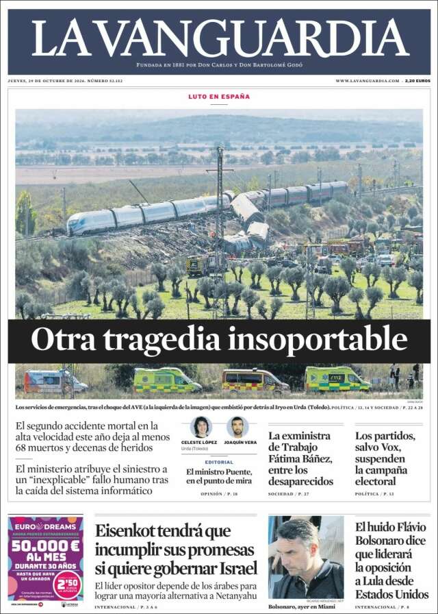 Portada de La Vanguardia