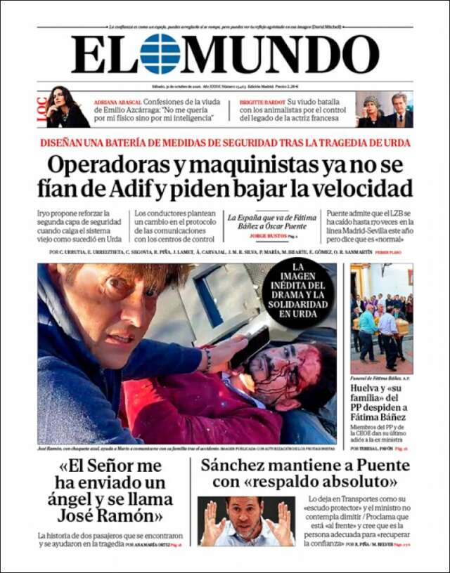 Portada de El Mundo